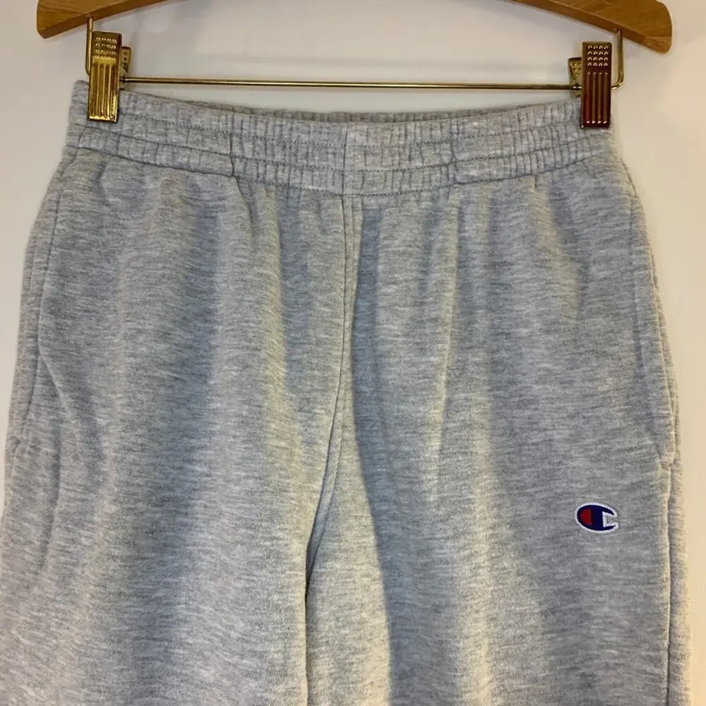 CHAMPION Boy’s Light Grey Logo Sweatpants / Size: Medium